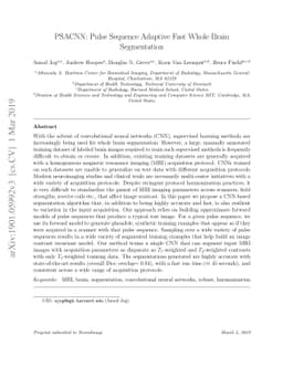 PSACNN: Pulse Sequence Adaptive Fast Whole Brain Segmentation