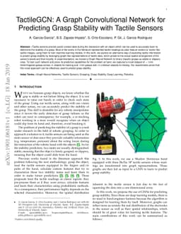 TactileGCN: A Graph Convolutional Network for Predicting Grasp Stability
  with Tactile Sensors