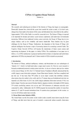 CONet: A Cognitive Ocean Network