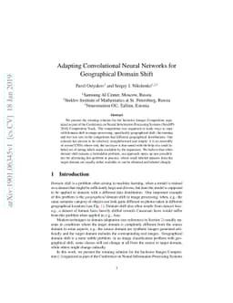 Adapting Convolutional Neural Networks for Geographical Domain Shift