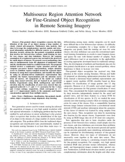 Multisource Region Attention Network for Fine-Grained Object Recognition
  in Remote Sensing Imagery