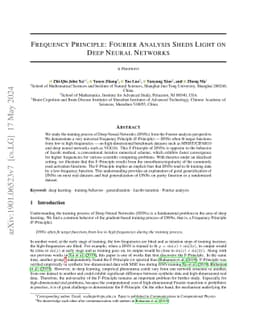 Frequency Principle: Fourier Analysis Sheds Light on Deep Neural
  Networks