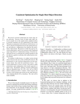 Consistent Optimization for Single-Shot Object Detection