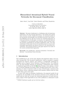 Hierarchical Attentional Hybrid Neural Networks for Document
  Classification
