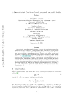 A Deterministic Gradient-Based Approach to Avoid Saddle Points