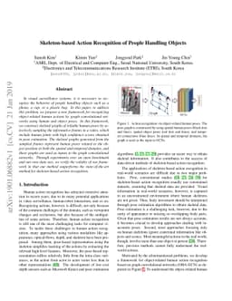 Skeleton-based Action Recognition of People Handling Objects