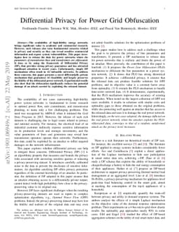Differential Privacy for Power Grid Obfuscation