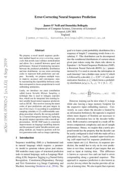 Error-Correcting Neural Sequence Prediction