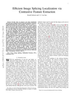 Efficient Image Splicing Localization via Contrastive Feature Extraction