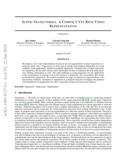 Super-Trajectories: A Compact Yet Rich Video Representation