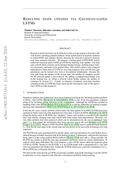 Reducing state updates via Gaussian-gated LSTMs