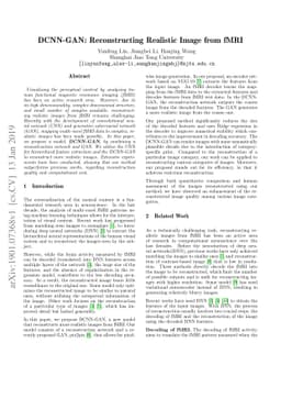 DCNN-GAN: Reconstructing Realistic Image from fMRI