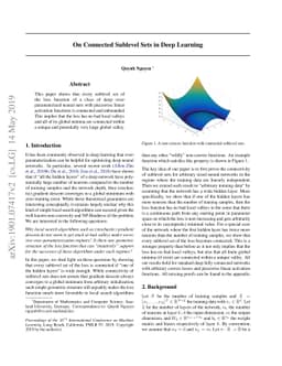 On Connected Sublevel Sets in Deep Learning
