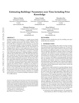 Estimating Buildings' Parameters over Time Including Prior Knowledge
