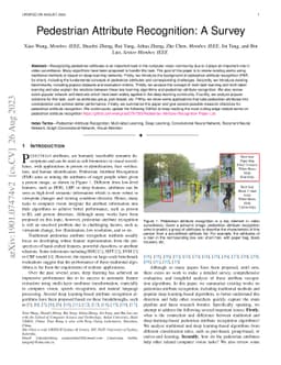 Pedestrian Attribute Recognition: A Survey