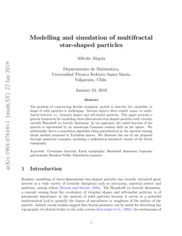 Modelling and simulation of multifractal star-shaped particles