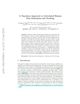 A Top-down Approach to Articulated Human Pose Estimation and Tracking