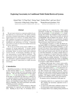 Exploring Uncertainty in Conditional Multi-Modal Retrieval Systems