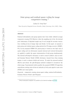 Joint group and residual sparse coding for image compressive sensing