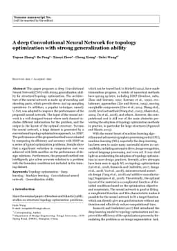 A deep Convolutional Neural Network for topology optimization with
  strong generalization ability