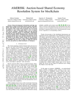 AStERISK: Auction-based Shared Economy ResolutIon System for blocKchain