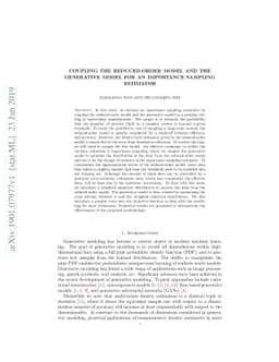 Coupling the reduced-order model and the generative model for an
  importance sampling estimator