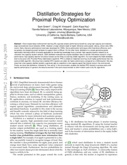 Distillation Strategies for Proximal Policy Optimization