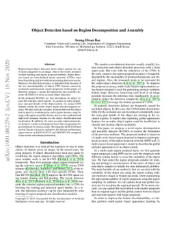 Object Detection based on Region Decomposition and Assembly