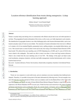 Location reference identification from tweets during emergencies: A deep
  learning approach