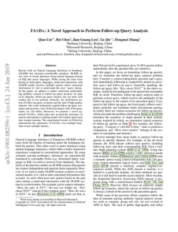 FANDA: A Novel Approach to Perform Follow-up Query Analysis