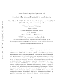 Multi-fidelity Bayesian Optimization with Max-value Entropy Search and
  its parallelization