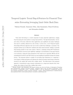 Temporal Logistic Neural Bag-of-Features for Financial Time series
  Forecasting leveraging Limit Order Book Data