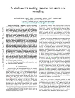 A stack-vector routing protocol for automatic tunneling