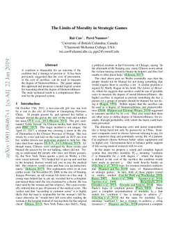 The Limits of Morality in Strategic Games