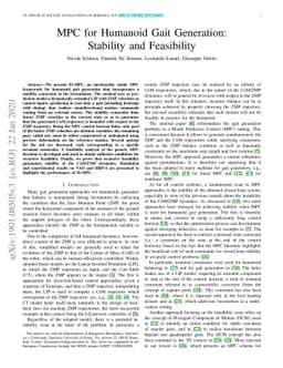 MPC for Humanoid Gait Generation: Stability and Feasibility