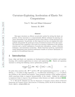 Curvature-Exploiting Acceleration of Elastic Net Computations