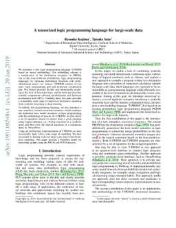 A tensorized logic programming language for large-scale data