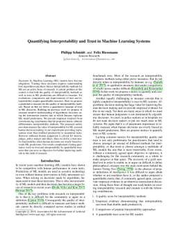 Quantifying Interpretability and Trust in Machine Learning Systems