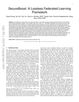 SecureBoost: A Lossless Federated Learning Framework