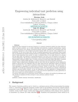 Empowering individual trait prediction using interactions