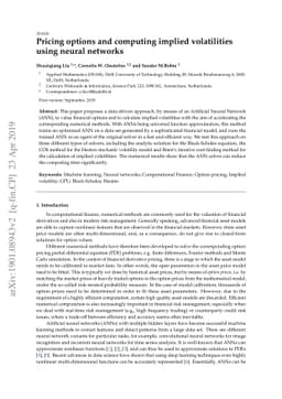 Pricing options and computing implied volatilities using neural networks