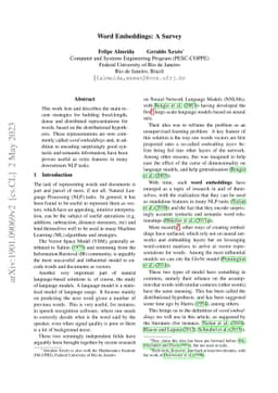 Word Embeddings: A Survey