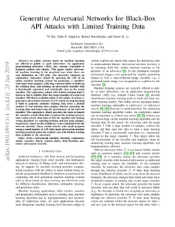 Generative Adversarial Networks for Black-Box API Attacks with Limited
  Training Data