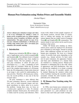 Human Pose Estimation using Motion Priors and Ensemble Models