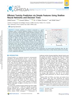 Efficient Toxicity Prediction via Simple Features Using Shallow Neural
  Networks and Decision Trees
