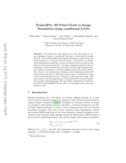 Points2Pix: 3D Point-Cloud to Image Translation using conditional
  Generative Adversarial Networks
