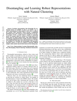Disentangling and Learning Robust Representations with Natural
  Clustering