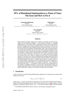 99% of Distributed Optimization is a Waste of Time: The Issue and How to
  Fix it
