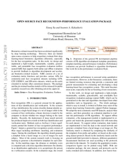 Open Source Face Recognition Performance Evaluation Package
