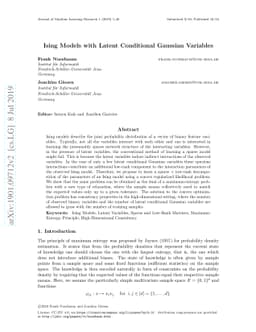 Ising Models with Latent Conditional Gaussian Variables